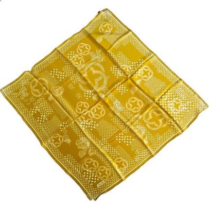 Aker Defolu Sura İpek Eşarp 36868 Sarı Karışık Desen