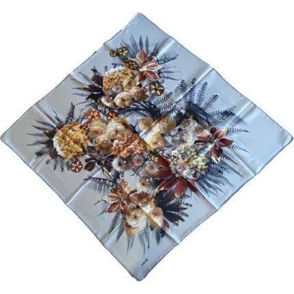 Aker Defolu Tivil İpek Eşarp 38475 Kum Beji Çiçek Desen