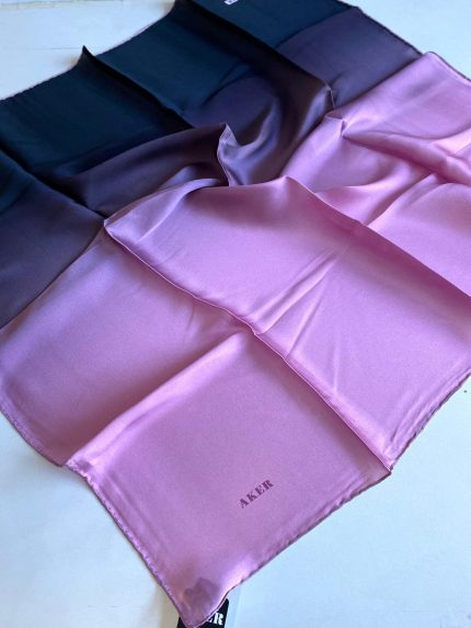 Aker Defolu Tivil İpek Eşarp 38751  Pembe  Degrade Desen