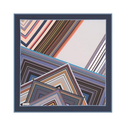 Aker Lacivert-İndigo Geometrik Desenli Sport Tivil Eşarp 8229797-922