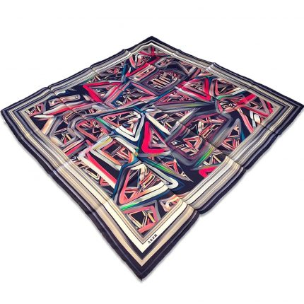 Aker Mürdüm Geometrik Desen Tivil İpek Eşarp 8794713-923