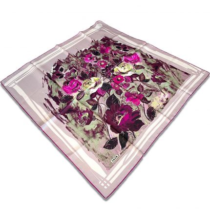 Aker Pembe Karma Desen Tivil İpek Eşarp 31164