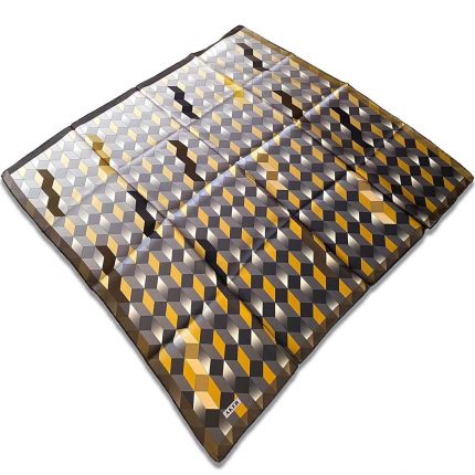 Aker Siyah Geometrik Desen Tivil İpek Eşarp 8076713-912