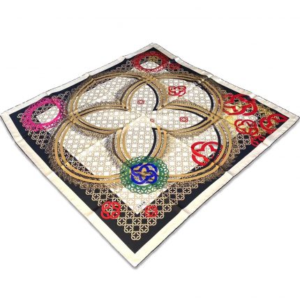 Aker Siyah Karma Desen Tivil İpek Eşarp 8813713-911
