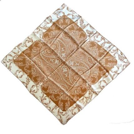 Aker Sura İpek Eşarp 36751 Krem Hardal Sarı Karışık Desen