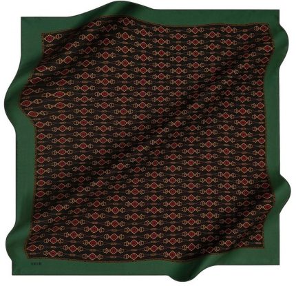 Aker Sura İpek Eşarp 8502701-313-48474 Siyah Karışık Desen