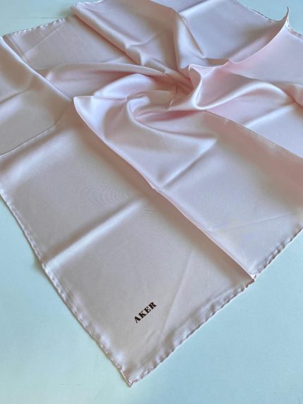 Aker Tivil İpek Eşarp 38571 Toz Pembe Düz Renk