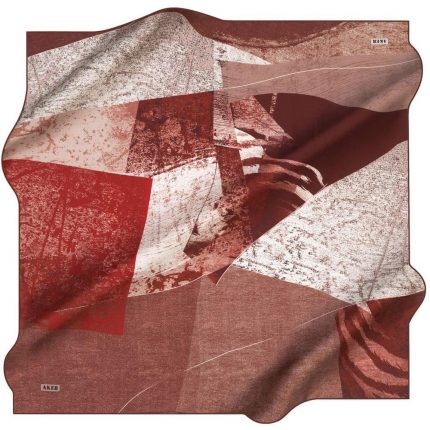 Aker Tivil İpek Eşarp 8296713-941 Bordo Karışık Desen