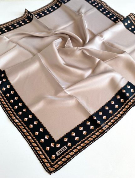 Aker Tivil İpek Eşarp 8689713-911 47499 Bej Kristal Desen