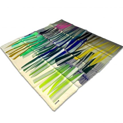 Aker Yeşil Geometrik Desen Tivil İpek Eşarp 8838713-951