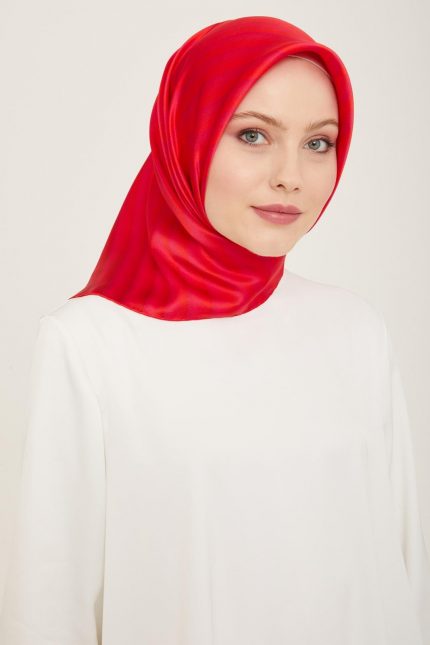 Armine Fuşya Çizgili Degrade Desen Sura İpek Eşarp 9150-50