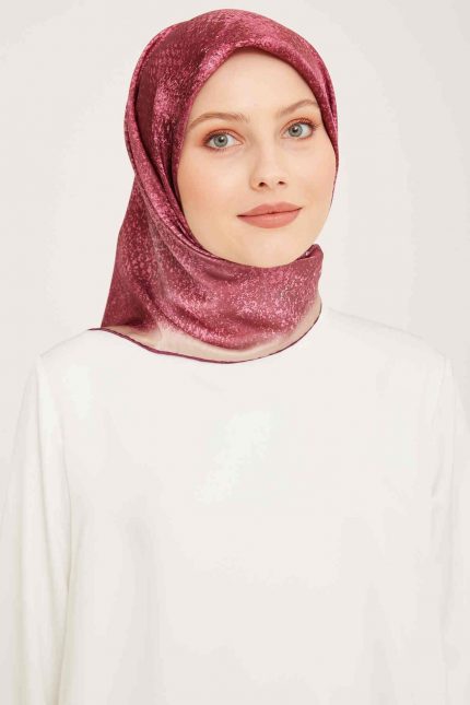 Armine Fuşya Karma Desenli Sura İpek Eşarp 9022-56