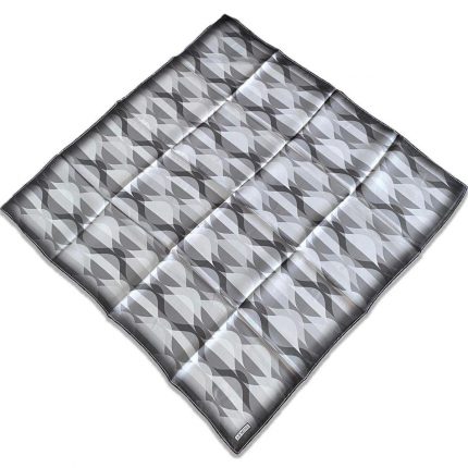 Armine Gri Geometrik Desen Tivil  İpek Eşarp 9169-54