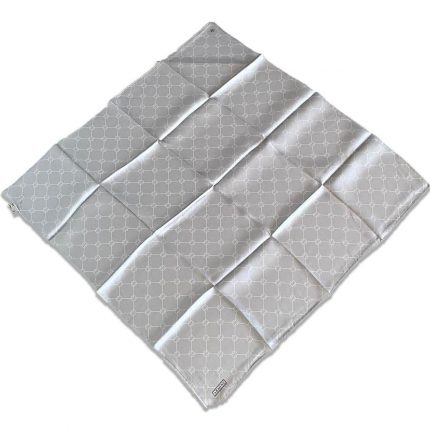 Armine Gri Monogram Desen Tivil İpek Eşarp 9178-80