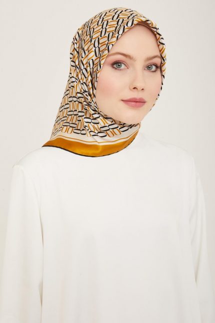 Armine Hardal Geometrik Desen Sura İpek Eşarp 9149-04