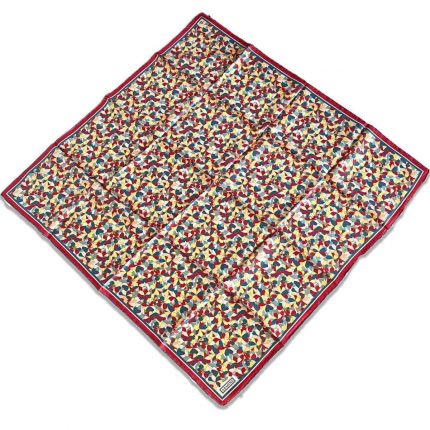 Armine Kırmızı Yeşil Çiçek Desen Tivil İpek Eşarp 9173-82