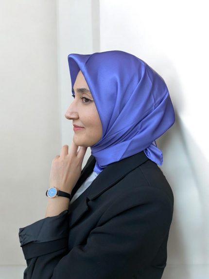 Armine Lila Düz Renk Sura İpek Eşarp 10D02-84