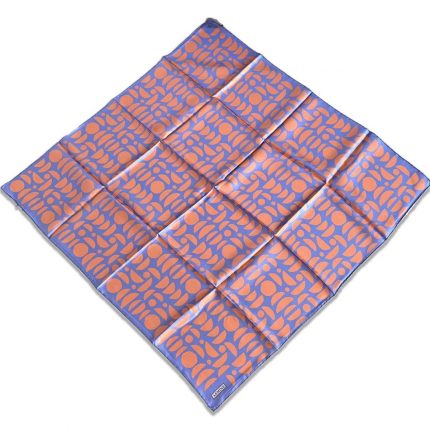 Armine Lila Somon Geometrik Desen Tivil İpek Eşarp 9174-03