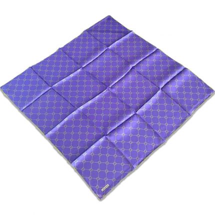 Armine Lila Yeşil Monogram Desen Sura İpek Eşarp 9178-34