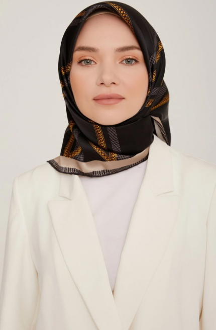 Armine Nostalji Sura İpek 8833-09 Siyah-Vizon