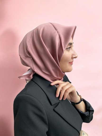 Armine Pembe Düz Renk Sura İpek Eşarp 10D02-33