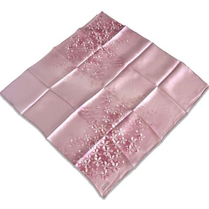 Armine Pembe Taş Çiçek Desen Sura İpek Eşarp 9177-03