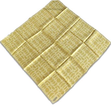 Armine Sarı Geometrik Desen Sura İpek Eşarp 9174-07