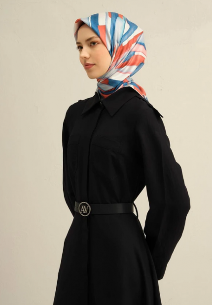 Armine Tivil İpek Eşarp 9306-31 Kırmızı Karışık Desen