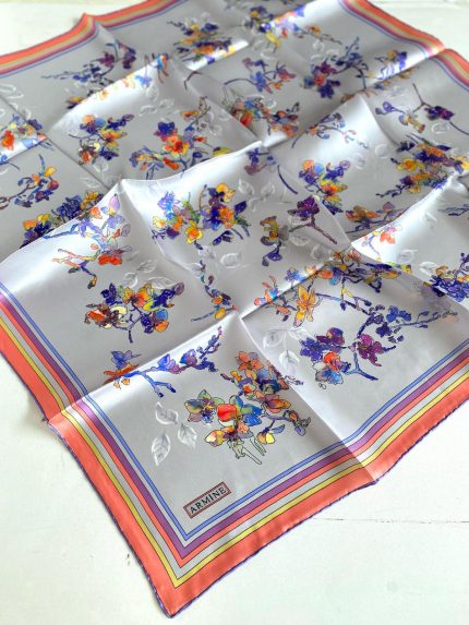Armine Sura İpek Eşarp 9316-80 Gri Karışık Desen