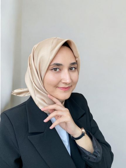 Armine Sütlü Kahve Düz Renk Tivil İpek Eşarp 10D02-34