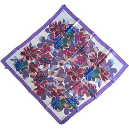 Armine Tivil İpek Eşarp 9238-01 Mor Karışık Desen