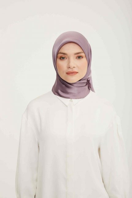 Armine Trend Açık Lila Düz Renk Jan Jan Şifon Eşarp 805