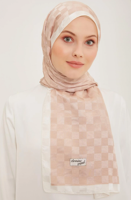 Armine Trend B.Janjan Şal 08 - Pudra Dama Desen