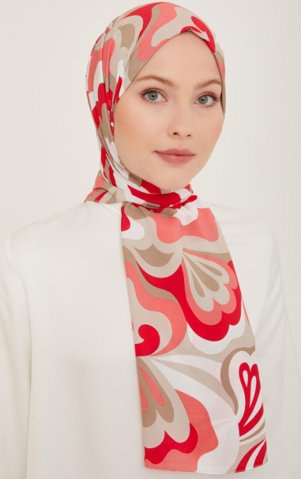 Armine Trend Defne Şal 6348-2-10 Pembe Beyaz