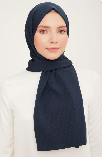 Armine Trend J.Capri Şal 4-135 - Kalpli Lacivert