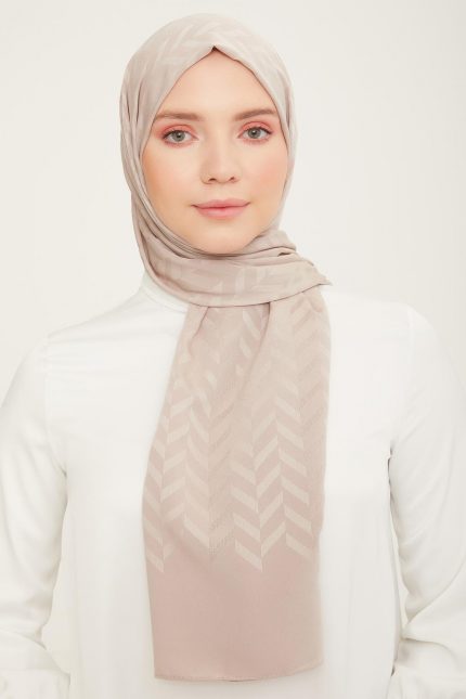 Armine Trend J.Capri Açık Vizon Rengi Desenli Şal 1-136