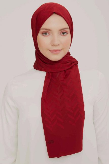 Armine Trend J.Capri Bordo Rengi Desenli Şal 1-132