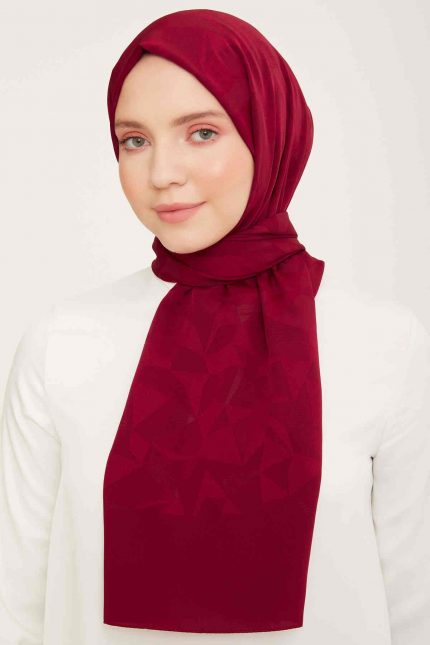 Armine Trend J.Capri Kırmızı Desenli Şal 7-132