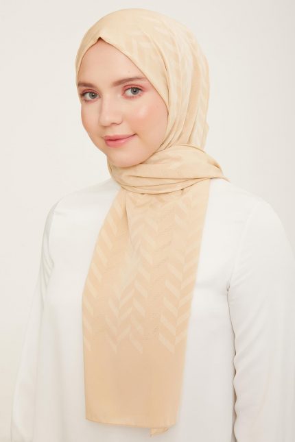 Armine Trend J.Capri Koyu BeJ Rengi Desenli Şal 1-322