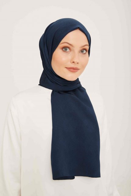 Armine Trend J.Capri Lacivert Düz Renk Şal 8-135