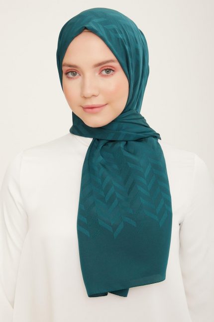 Armine Trend J.Capri Zümrüt Yeşili Desenli Şal 1-123