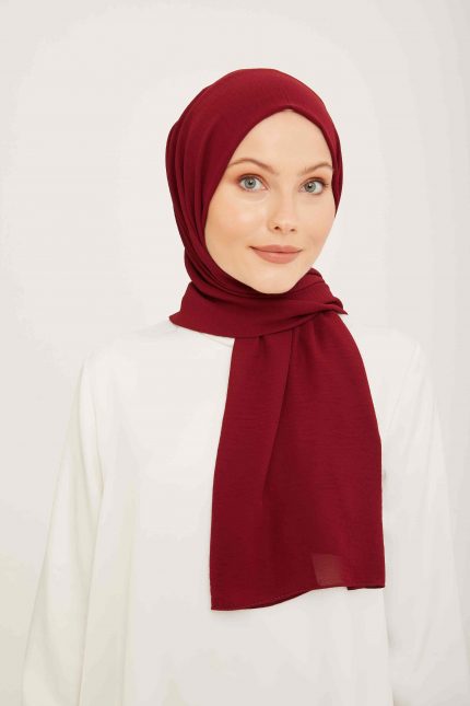 Armine Trend Koyu Vişne Çürüğü Tek Renk Cazz Şal 39