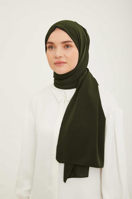 Armine Trend Koyu Yeşil Kırınkıl Şal-16