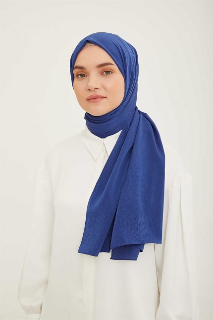 Armine Trend Mavi Kırınkıl Şal-05