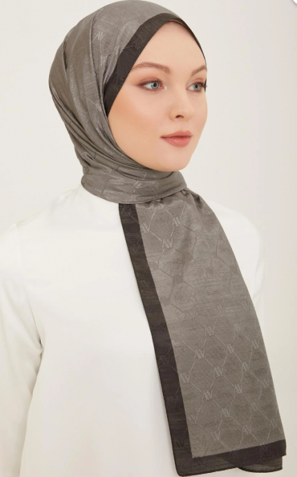 Armine Trend Monogram Şal 2-140 - Gri