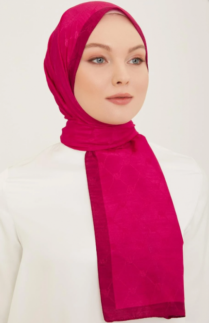Armine Trend Monogram Şal 2-148 - Pembe