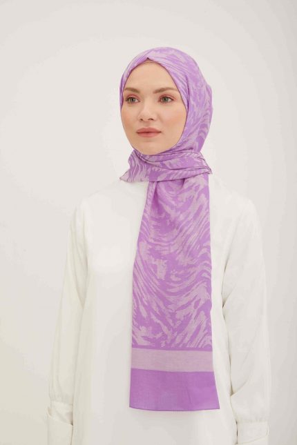 Armine Trend Mor Dalga Desenli Akasya Şal 2-22027