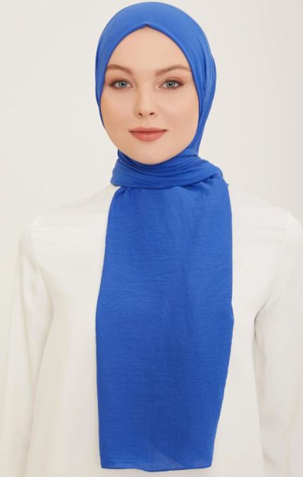 Armine Trend Naturel Soft Şal 85 Saks Mavi Düz Renk