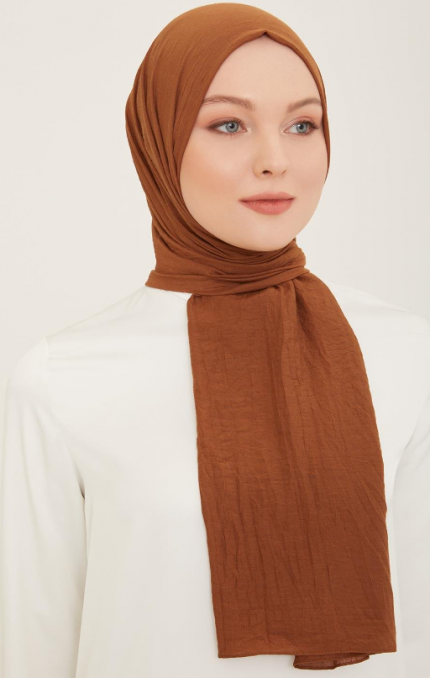 Armine Trend Naturel Soft Şal Kahverengi - 91