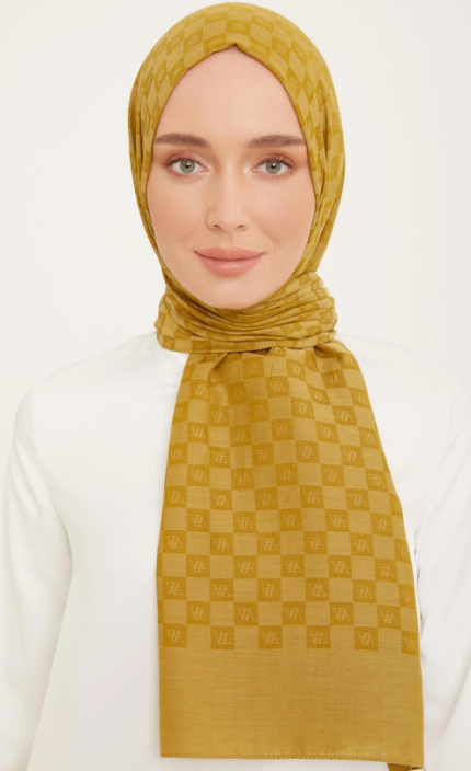 Armine Trend P.Monogram Şal 4754 Yağ Yeşili
